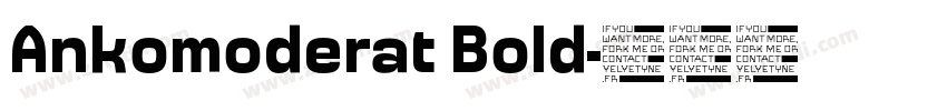 Ankomoderat Bold字体转换